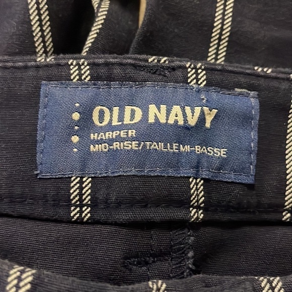 OLD navy blue and white striped Capri pants size 10 - Picture 5 of 7